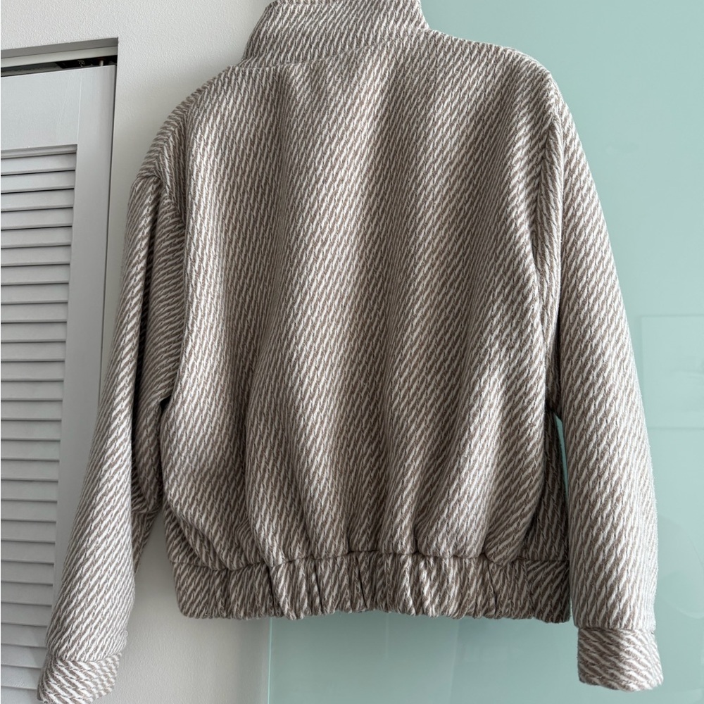 12th tribe Marina taupe wool moto jacket - Picture 2 of 3